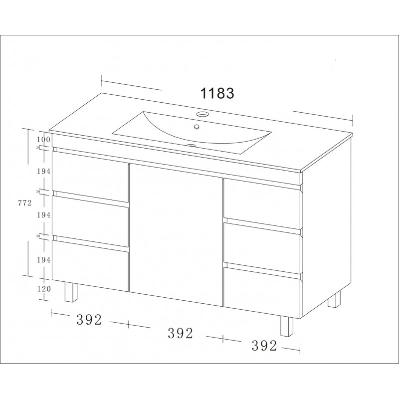 Serene 1200mm Vanity